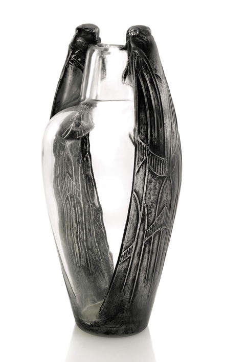 Lalique Deux Cigales vase