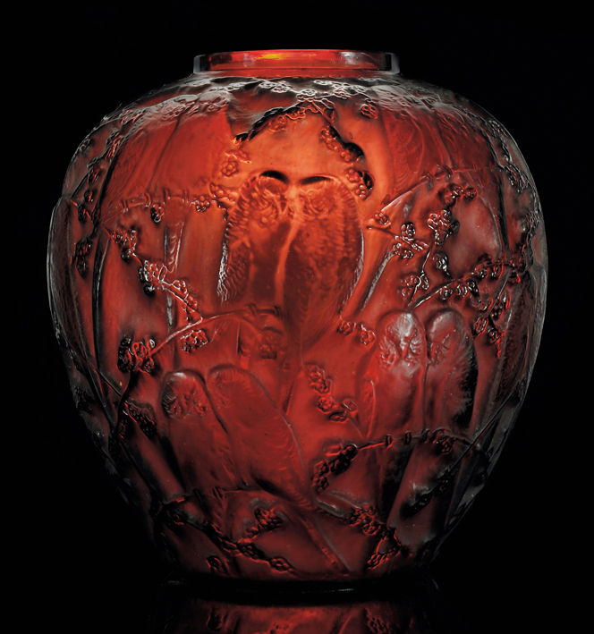 Lalique Perruches vases