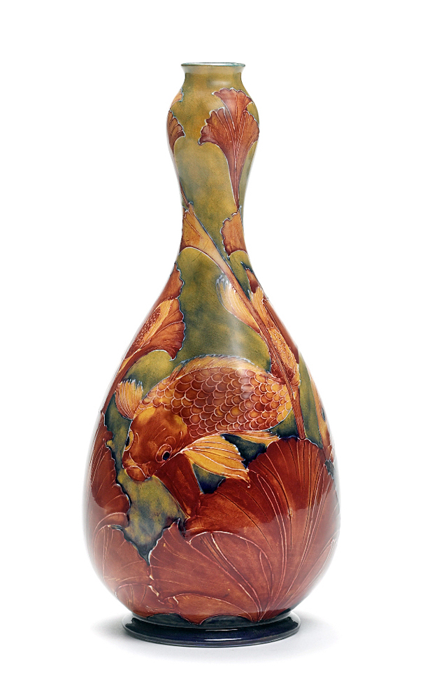 Moorcroft Flambe Carp vase