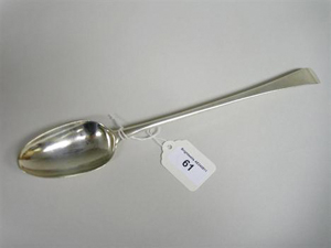 English silver basting spoon