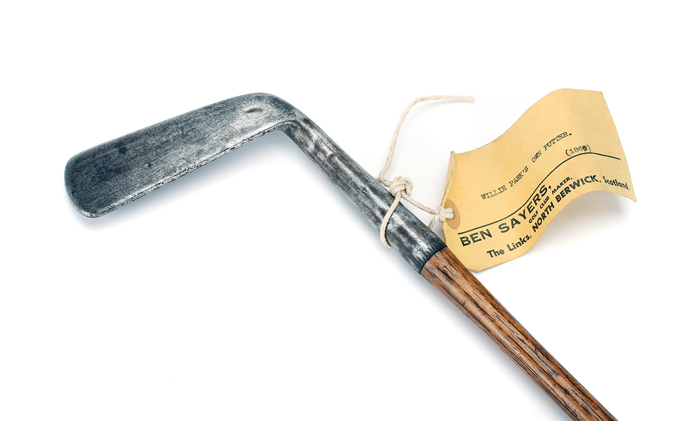Bent neck putter golf club used by Willie Park Junior