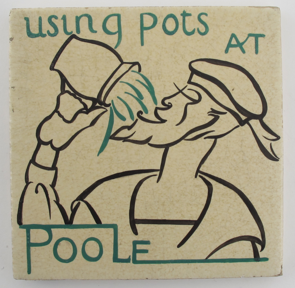 Carters Poole Pottery tile designed by Edward Bawden