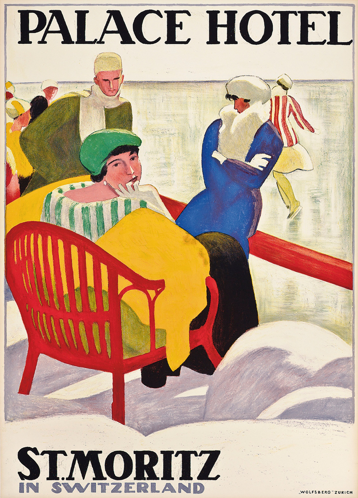 Vintage poster Palace Hotel St Moritz