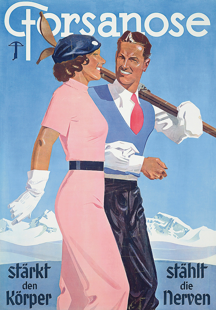 Vintage poster Swiss resort Forsanose