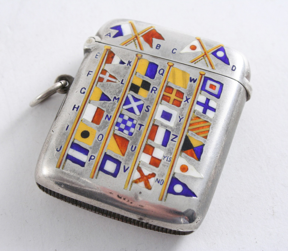 Edwardian silver vesta case