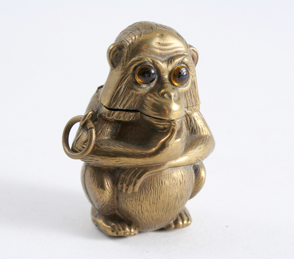 Victorian brass vesta