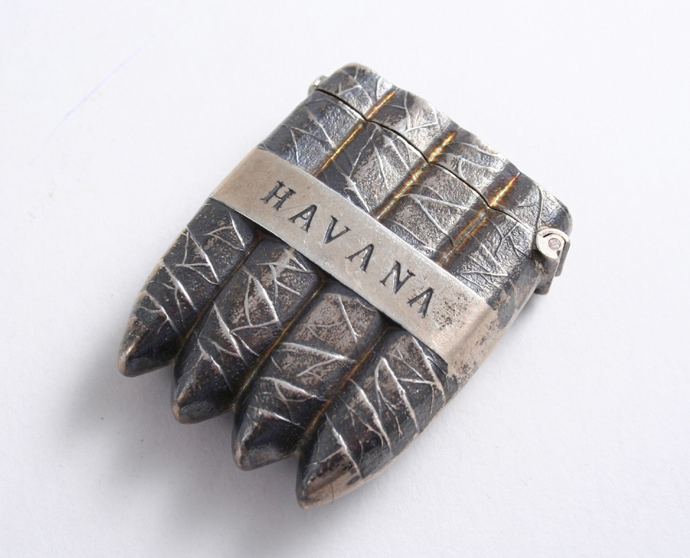 Silver vesta case by W Neale, Birmingham