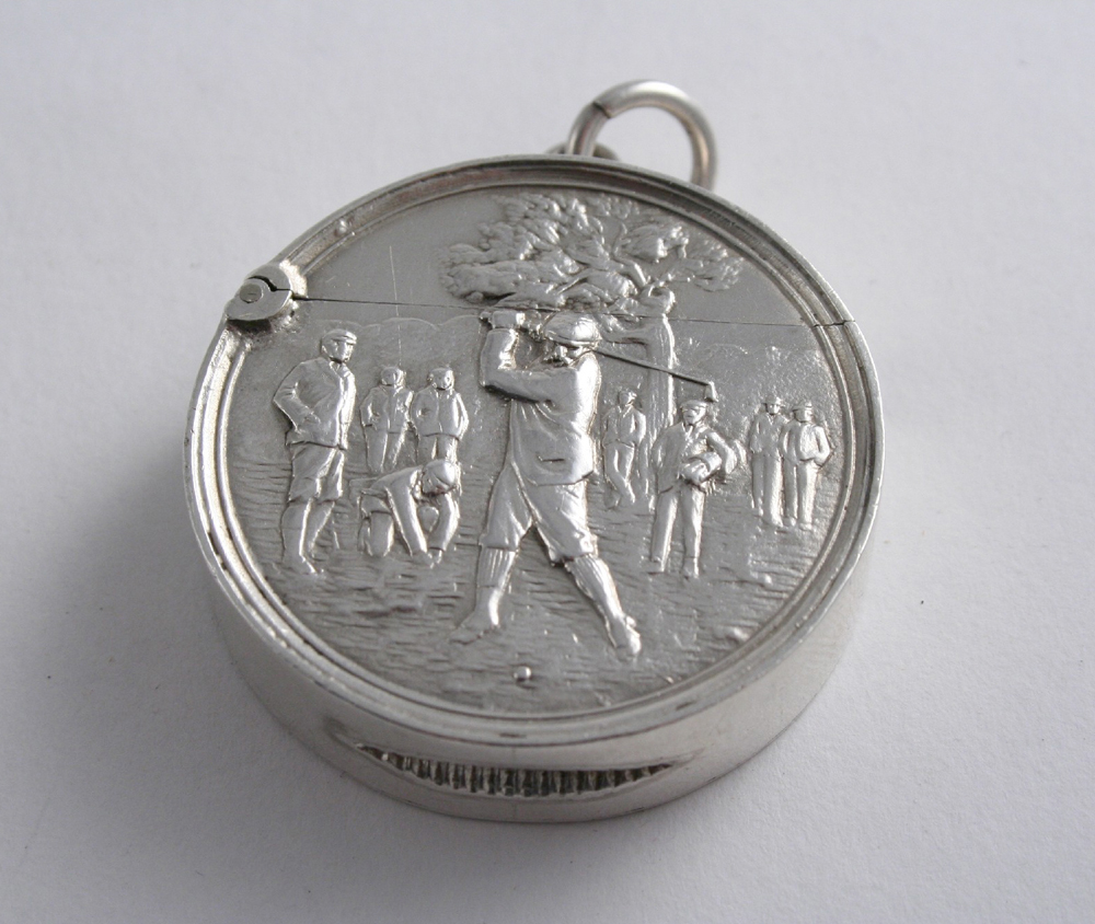 Edwardian silver vesta case by James Fenton Birmingham