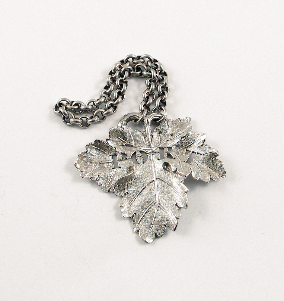 Vine leaf wine label by Charles Rawlings and William Summers