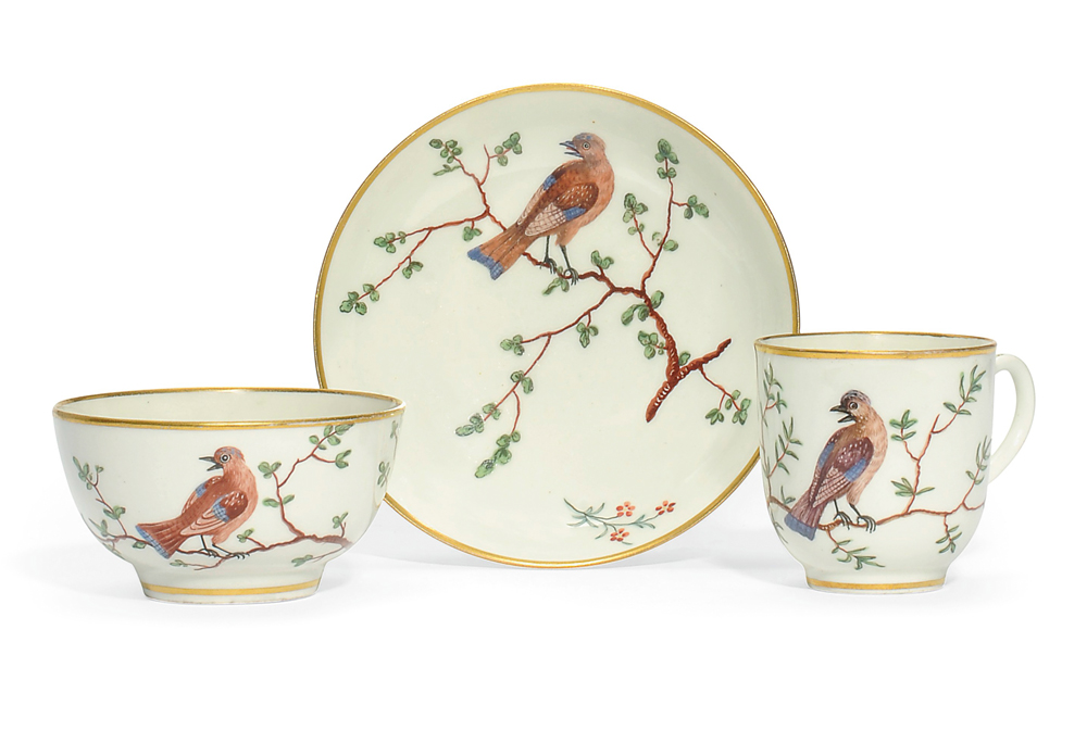 Worcester Porcelain coffee cup teabowl and saucer