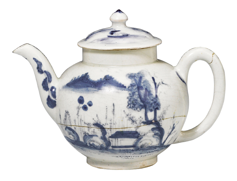 Worcester Porcelain underglaze blue teapot