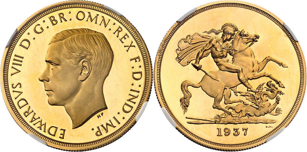 Edward VIII proof pattern £5