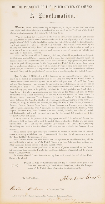 Emancipation Proclamation of 1863
