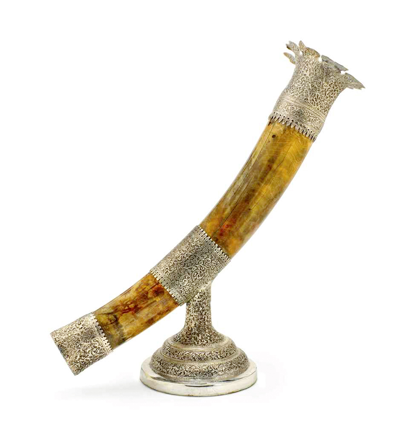 Ivory and silver trophy