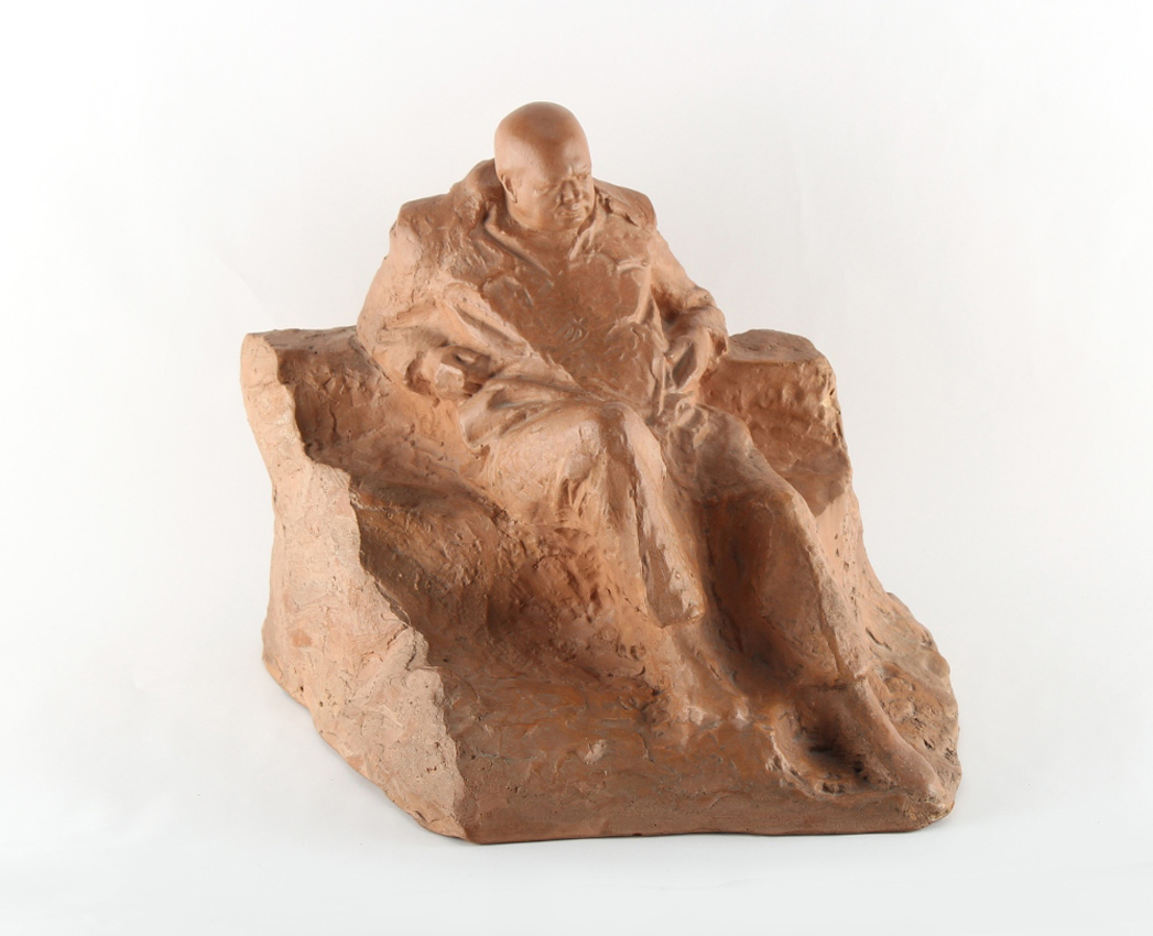 Oscar Nemon clay maquette of Sir Winston Churchill