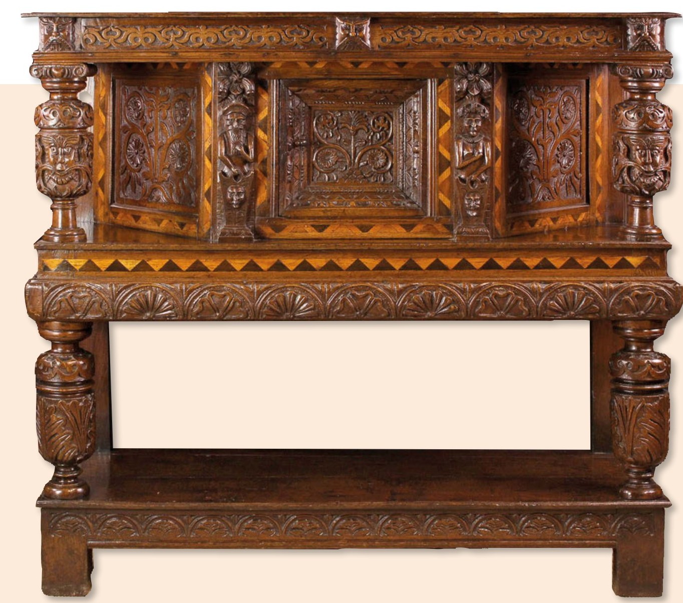 Oak court cupboard