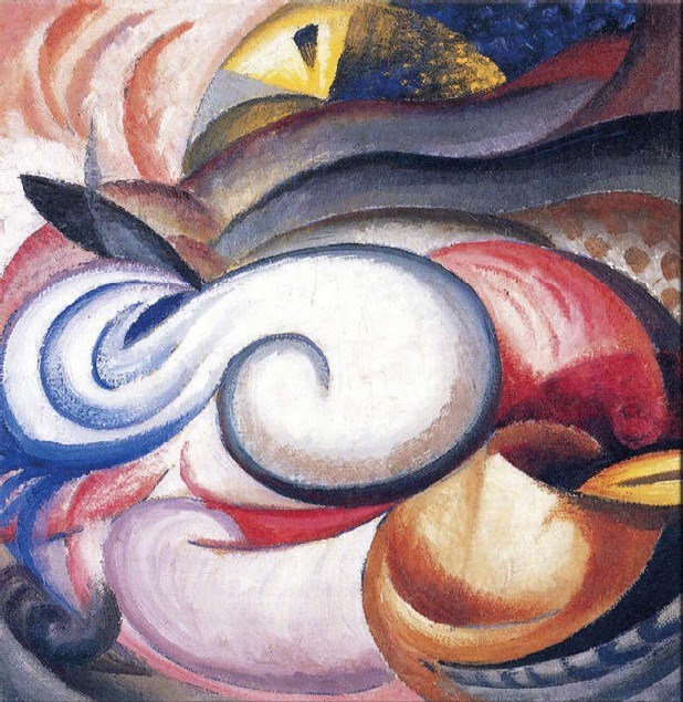 Oleksandr Bohomazov's Landscape, Caucasus (undulating composition)