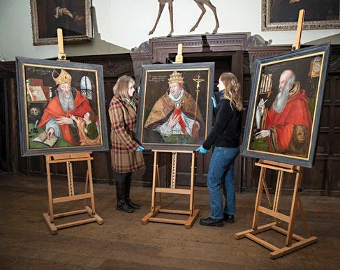 The remaining three pictures of the set in Chastleton House