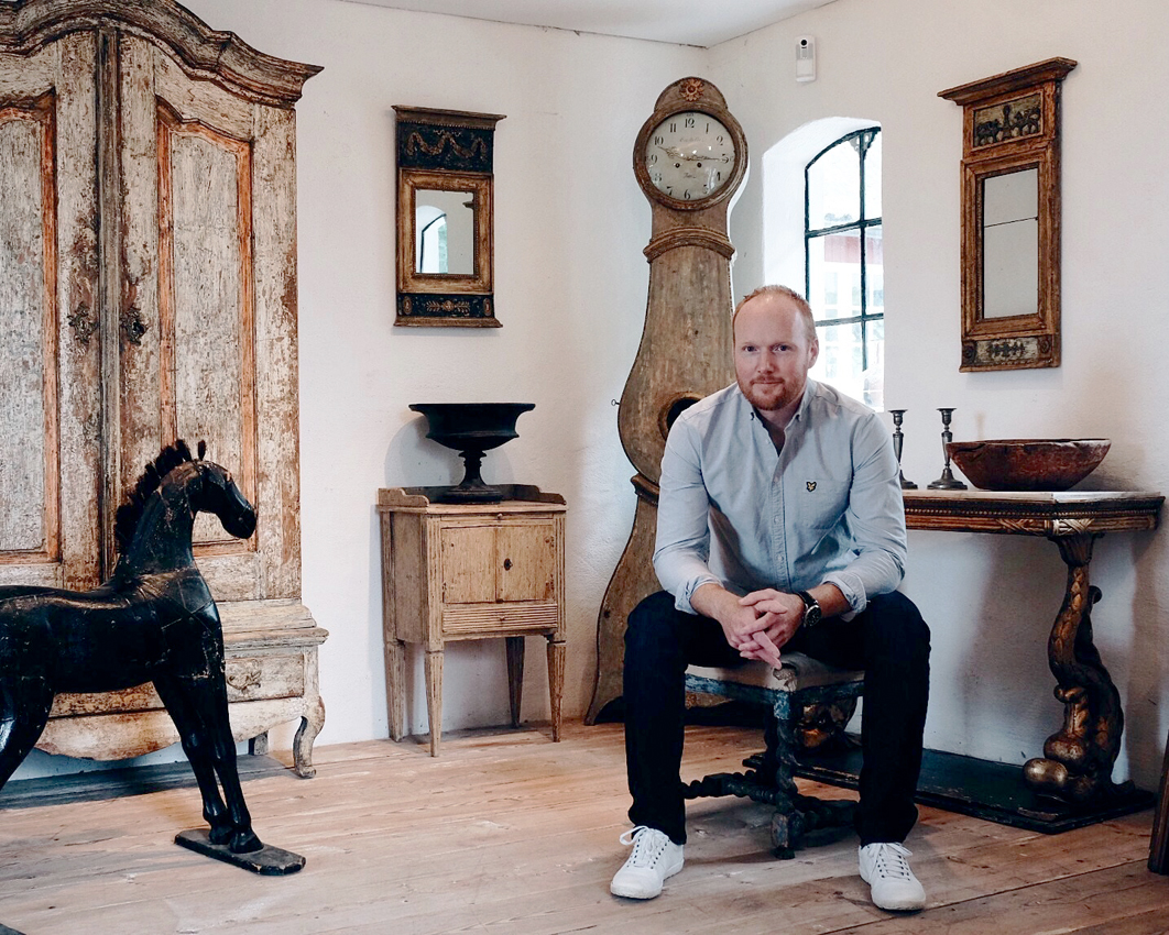 Joakim Hansson of 1700 Antiques in Loddekopinge