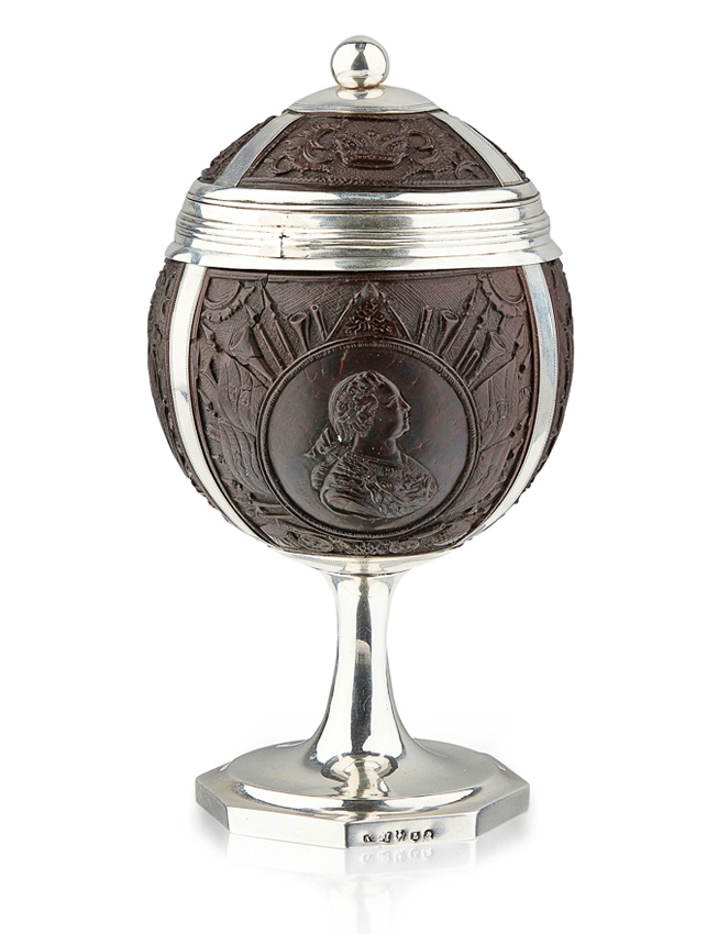 Silver coconut cup