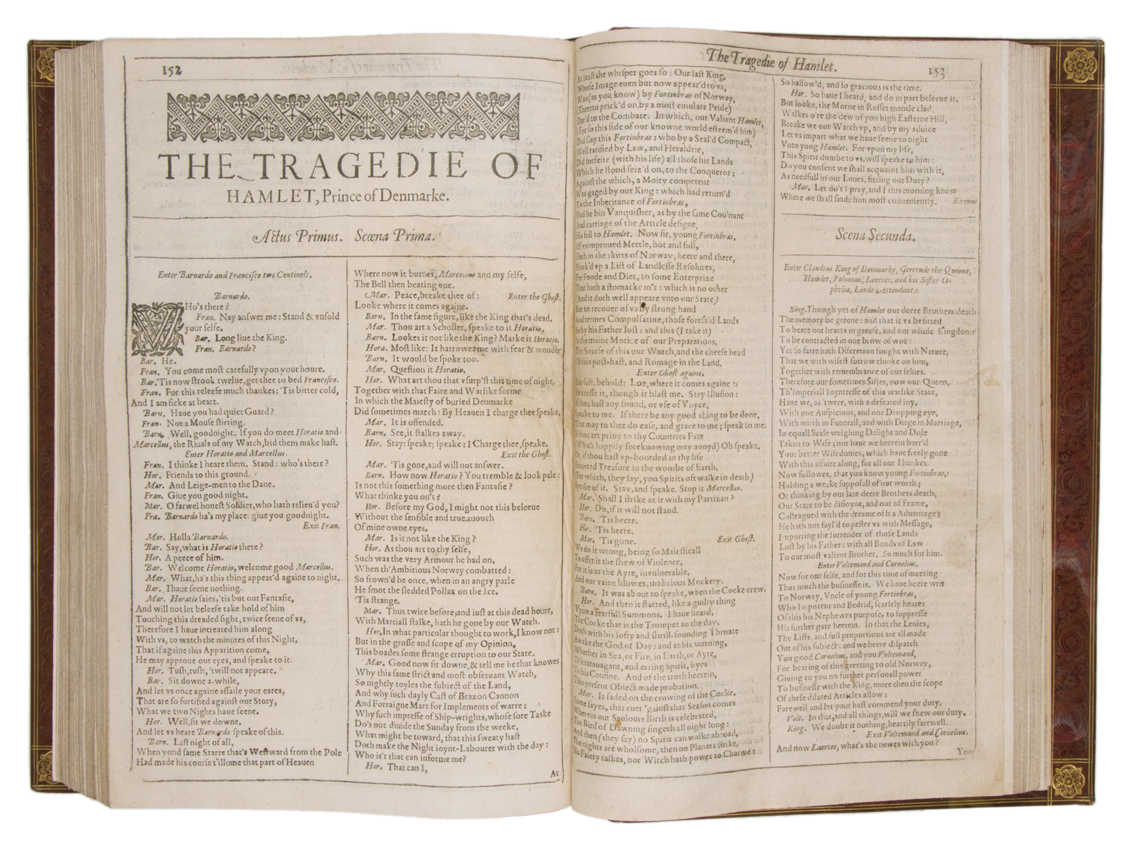 Shakespeare First Folio Hamlet