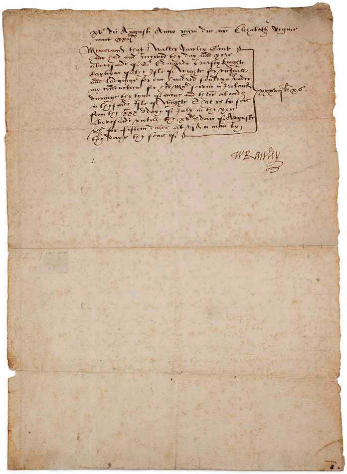 Walter Raleigh document