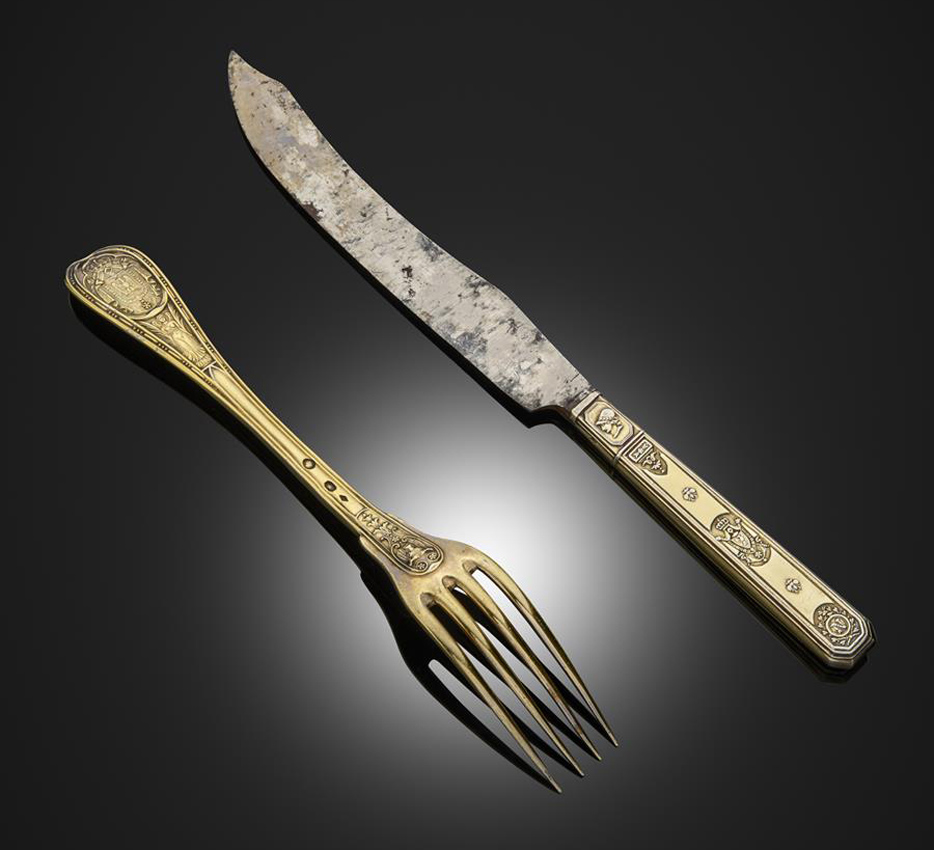 Napoleon Bonaparte knife and folk