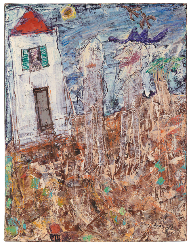 Jean Dubuffet's Visiteur au chapeau bleu