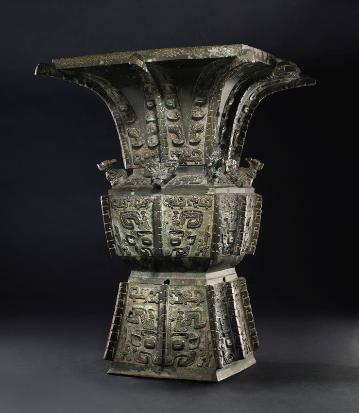 Fangzun wine vessel from the late Shang dynasty