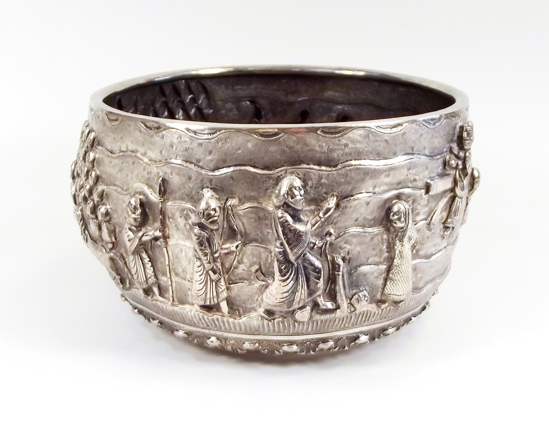Burmese silver bowl