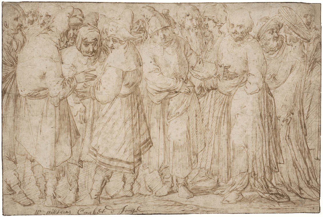Nicolaes de Bruyn attributed drawing