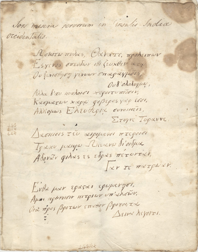 Samuel Taylor Coleridge's anti-slavery poem