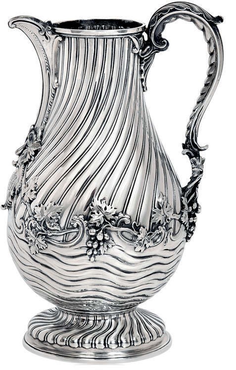 George III silver wine jug