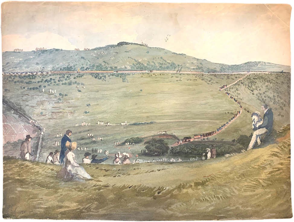 Watercolour of Napoleon's funeral procession