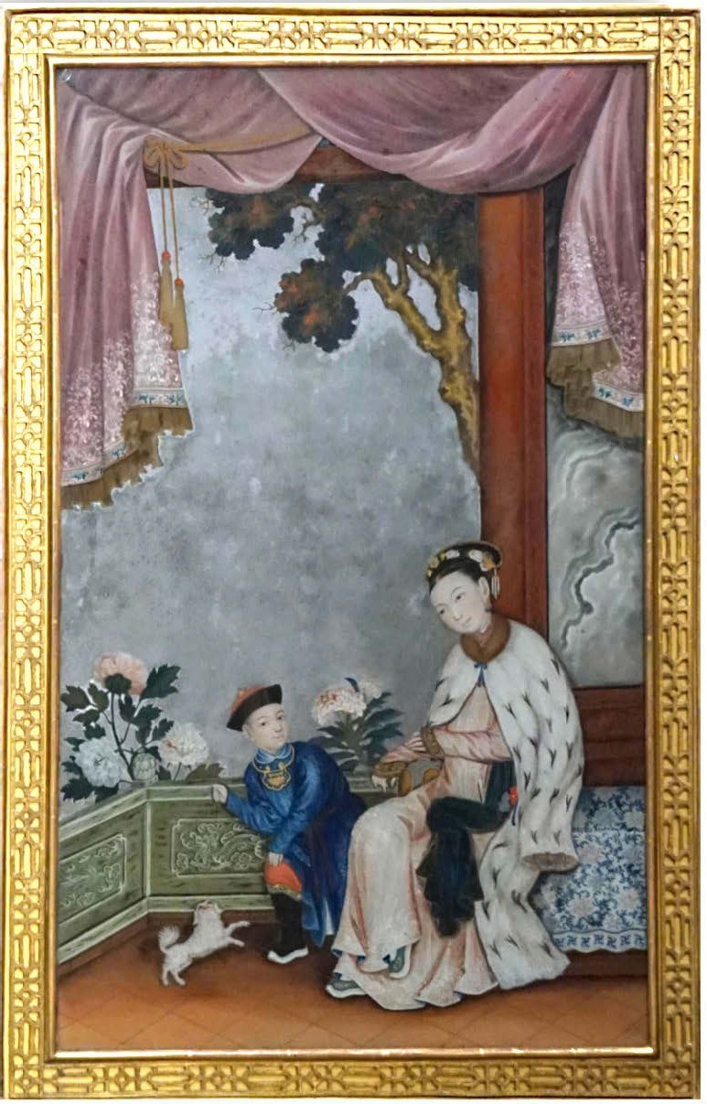 Reverse painted mirror