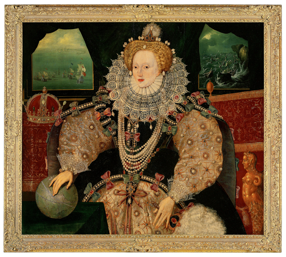 16th century large-scale portrait of Queen Elizabeth I