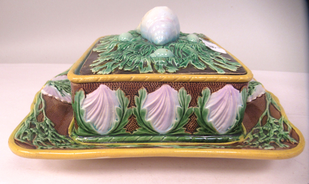 Victorian majolica dish
