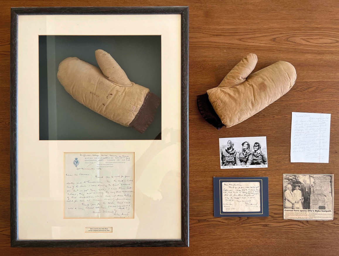 Sir John Hunt’s mittens and ephemera