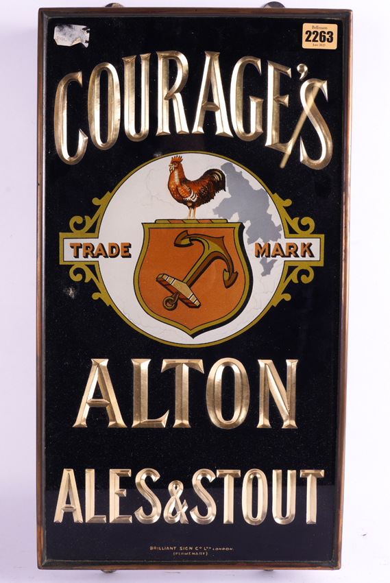 Courages Alton Ales Stout sign