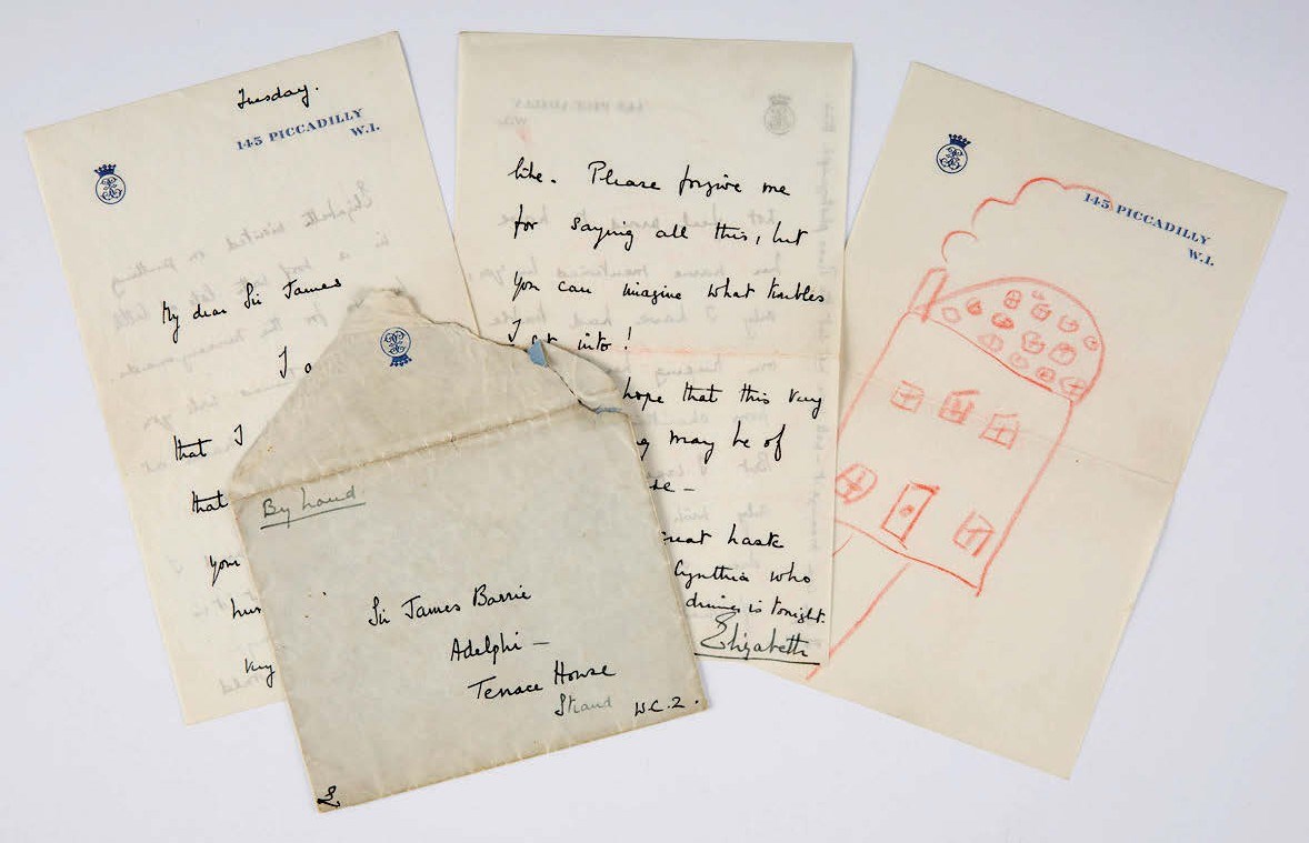 Princess Elizabeth drawing with letter