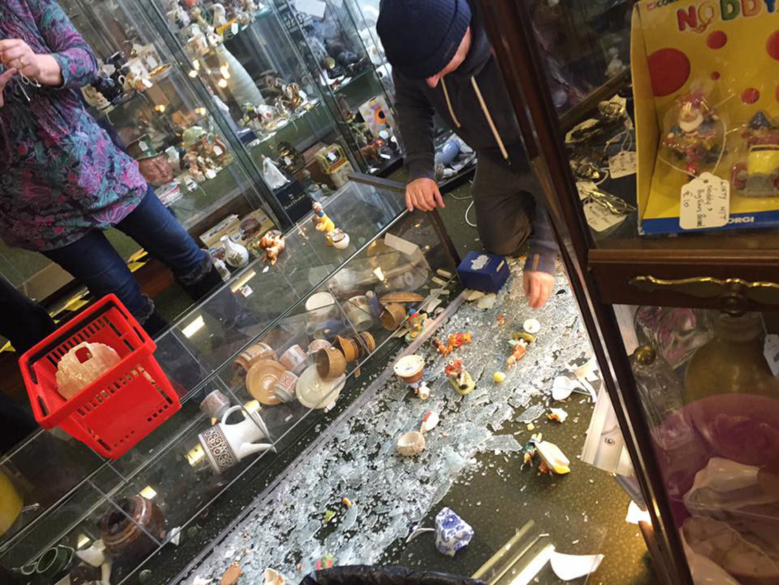 antiques centre crash