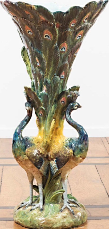 Peacock vase
