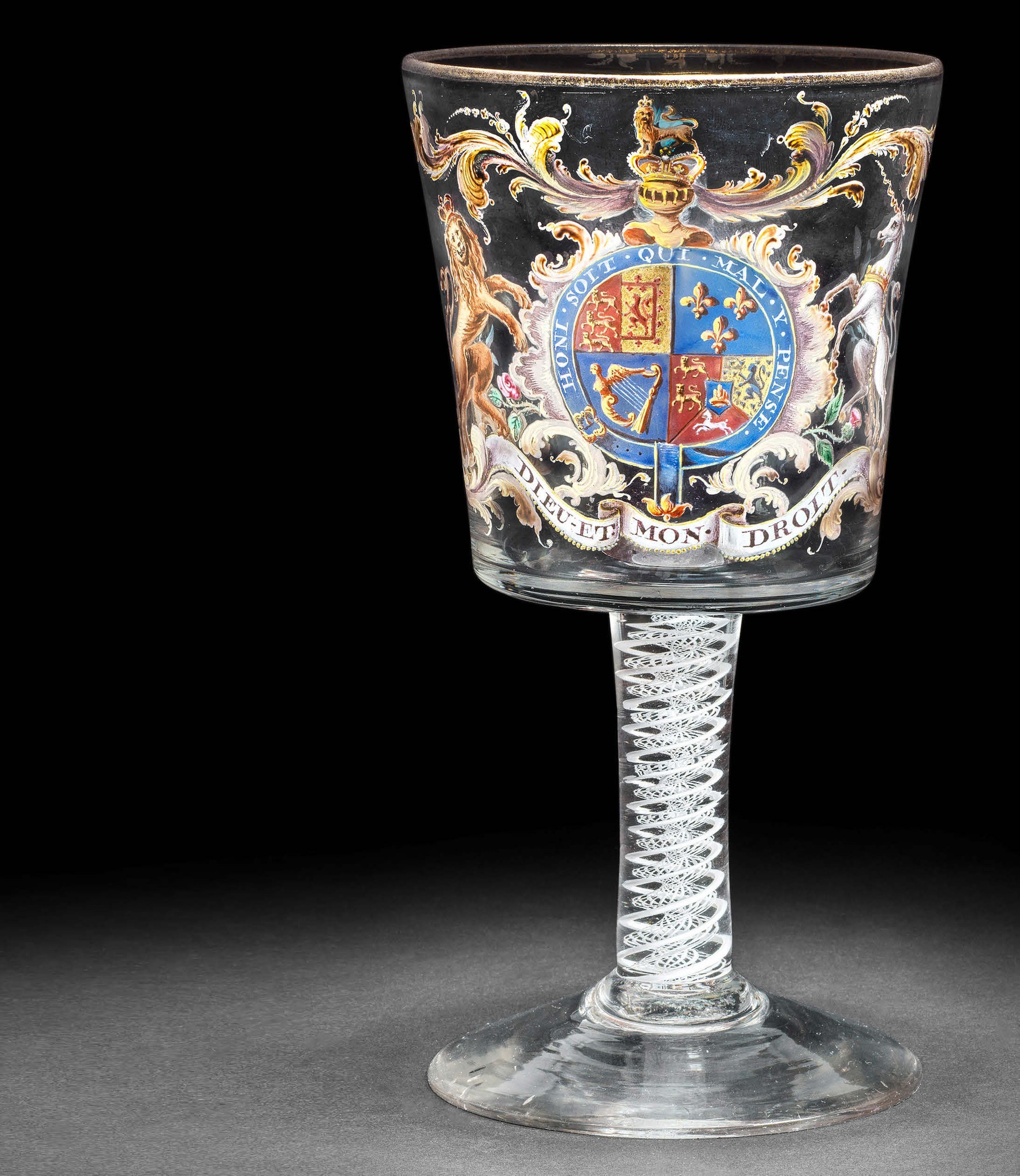 Glass goblet