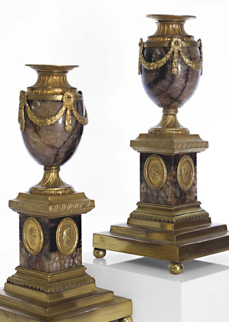 blue john vases