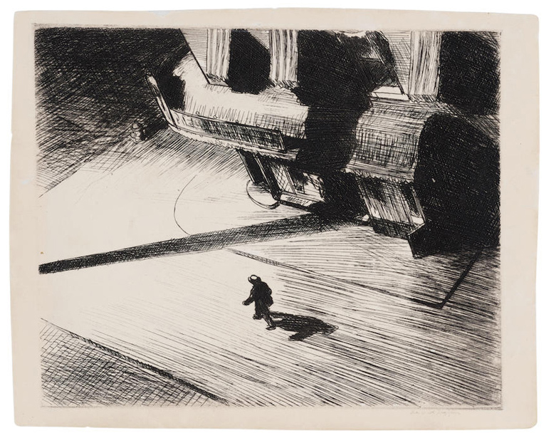 Edward Hopper's etching Night Shadows
