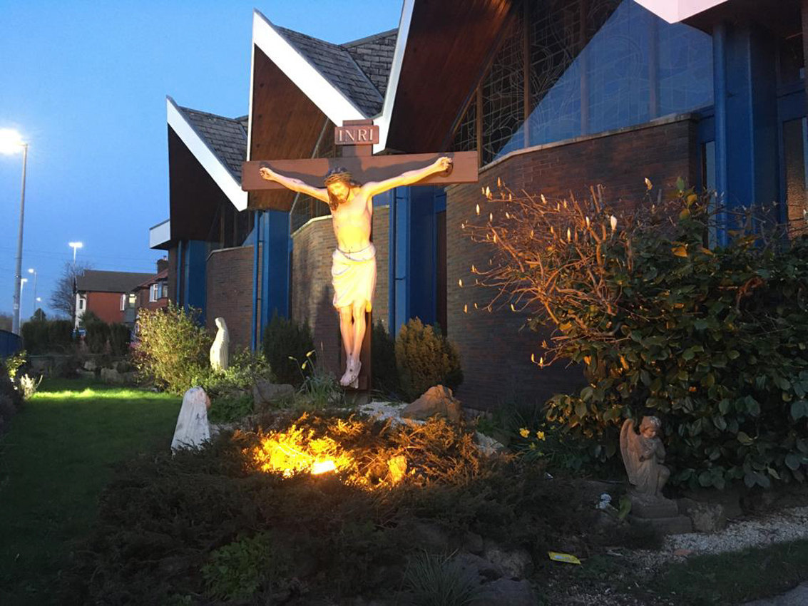 Jessus on crucifix